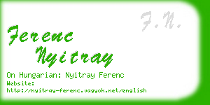 ferenc nyitray business card